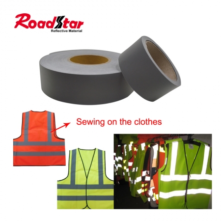 RS-922 EN 20471 Class 2 100% polyester Backing Reflective Fabric 