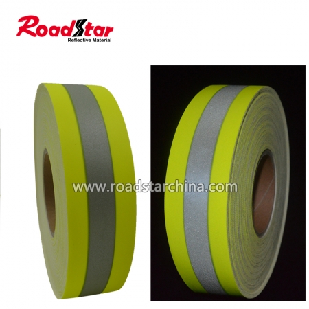 RS-FR03 Yellow Silver Yellow 100% cotton Reflective Flame Retardant Fabric 