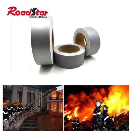 RS-FR01 Silver 100% cotton Reflective Flame Retardant Fabric 