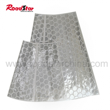 custom size white recycle reflective traffic cone sleeves for road safety 