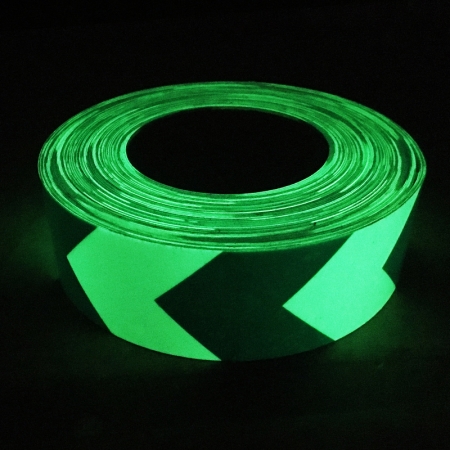 2 inches custom printing self adhesive photoluminescent glow in the dark safety tape 