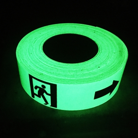 2 inches custom printing self adhesive photoluminescent glow in the dark safety tape 