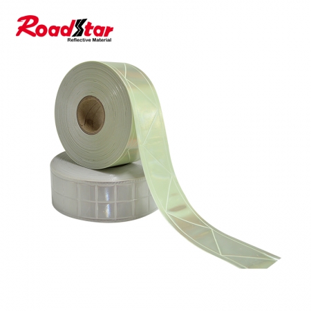 Glow in The Dark and Reflective Sew on Prismatic PVC Tape for Clothing 