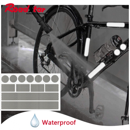 Hi-Vis Waterproof Self Adhesive Reflective Sticker Decals for Motorcycle, Helmets, Bicycles, Strollers, Wheelchairs 
