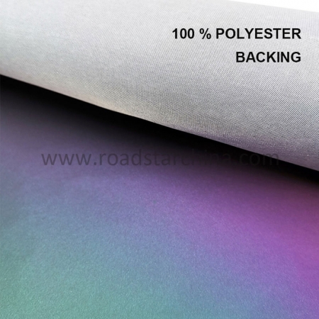 High Visibility Polyester Waterproof Iridescent Rainbow Reflective Fabric For Fashion Jacket 