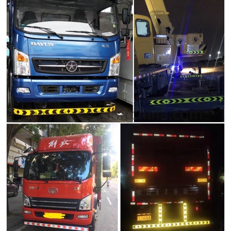 Fluorescent Yellow Black Arrow Safety Reflective Warning Tape Sticker For Vehicle Truck Car Trailer Safety 