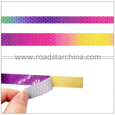Colorful Rainbow Reflective Roll Strip Decoration Sticker Tape For Car Bumpers Bicycle Motor 