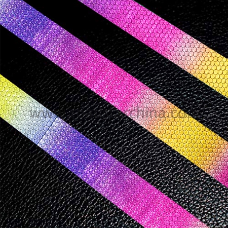 Colorful Rainbow Reflective Roll Strip Decoration Sticker Tape For Car Bumpers Bicycle Motor 