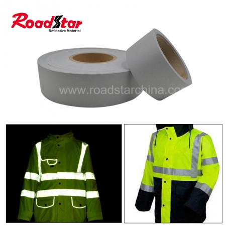 RS-833 High Silver TC Backing Retro Reflective Fabric 