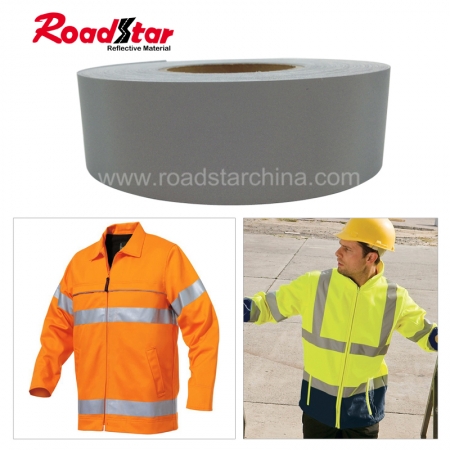 RS-885 High Silver Reflective Fabric Tape for heavy Industrial washing 