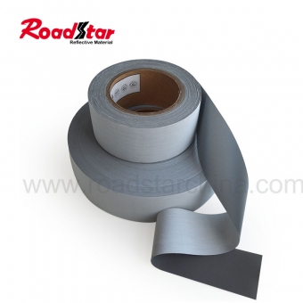 silver grey reflective fabric TC backing