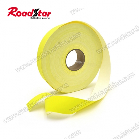 RS-FR02 Fluorescent Yellow 100% cotton Reflective Flame Retardant Fabric 