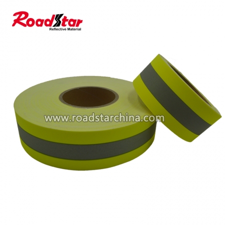 RS-FR03 Yellow Silver Yellow 100% cotton Reflective Flame Retardant Fabric 