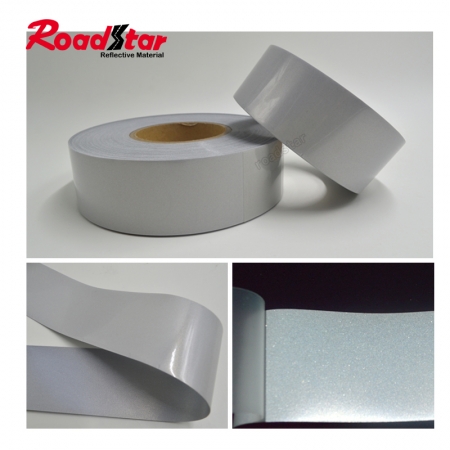 Silver color Single Side Reflective Elastic Fabric 