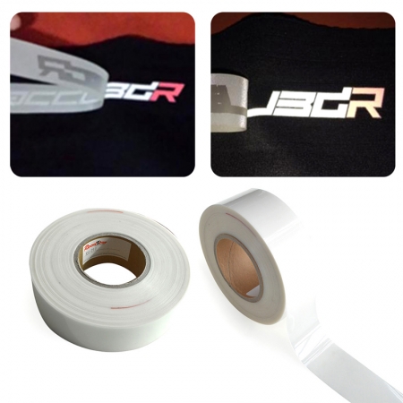 Mid intensity screen printable reflective transfer film 