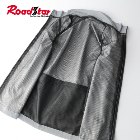 100% polyester men women sleeveless reflective jacket for joggers 