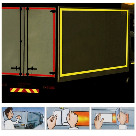 Checked Self adhesive Prismatic PVC Reflective Warning Tape for vehicle 