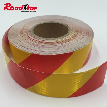 biocolor prismatic PVC reflective caution tape for truck 