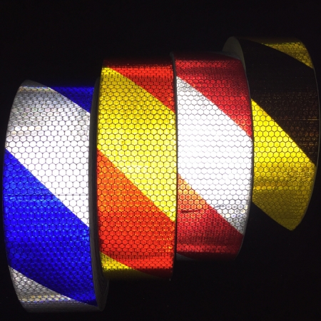 biocolor prismatic PVC reflective caution tape for truck 
