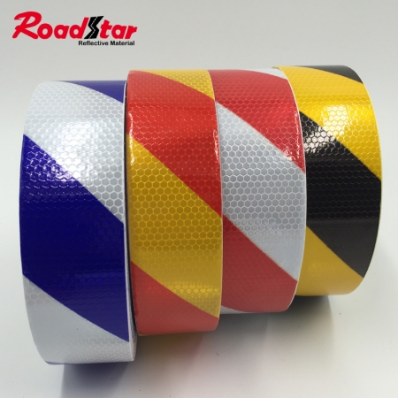 biocolor prismatic PVC reflective caution tape for truck 
