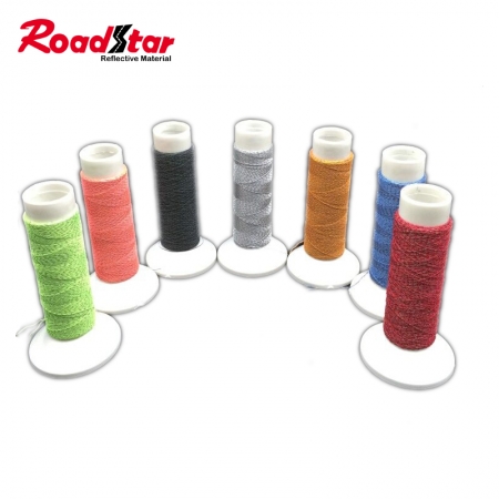 hi vis silver color twist reflective embroidery yarn 