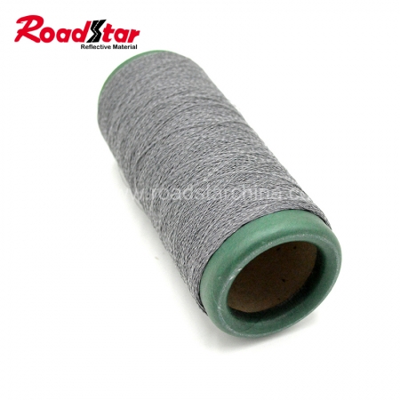 hi vis silver color twist reflective embroidery yarn 