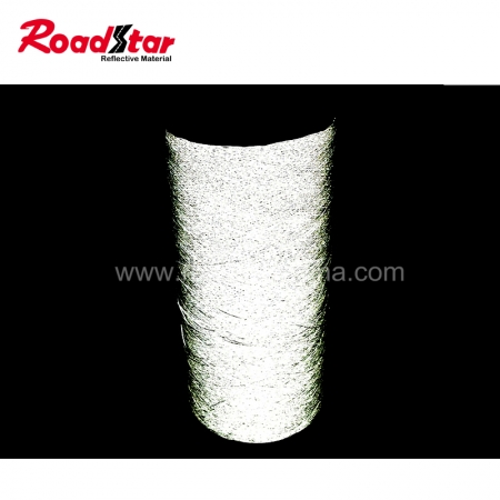 hi vis silver color twist reflective embroidery yarn 