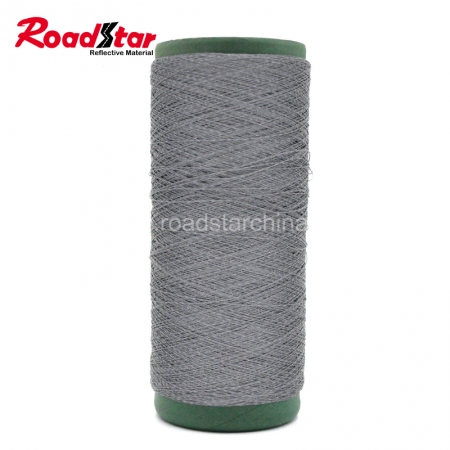 hi vis silver color twist reflective embroidery yarn 