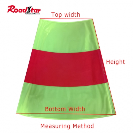 custom size white recycle reflective traffic cone sleeves for road safety 