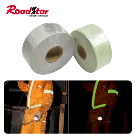 Glow in The Dark and Reflective Sew on Prismatic PVC Tape for Clothing 