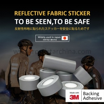Custom High Silver Tc Self-Adhesive Reflective Fabric Sticker For Safety,Jackets ,Bike