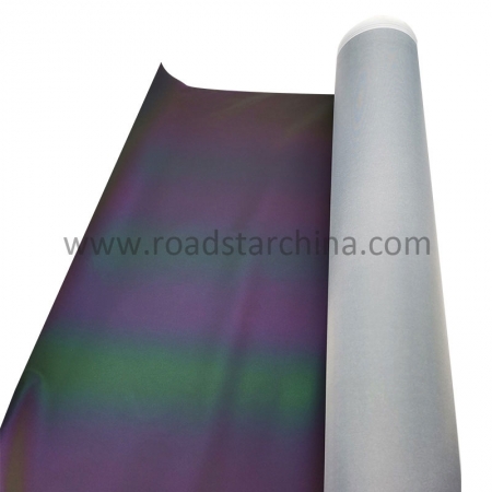 High Visibility Polyester Waterproof Iridescent Rainbow Reflective Fabric For Fashion Jacket 