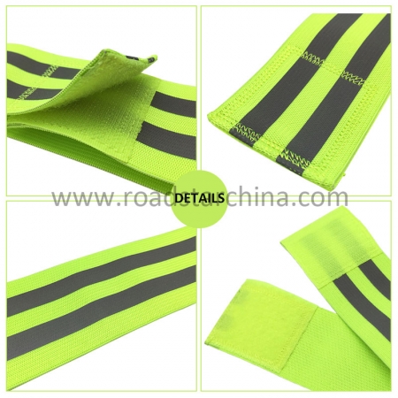 Wholesale high visibility Elastic Reflective Arm Bands for Wrist Arm Ankle Leg wrist 