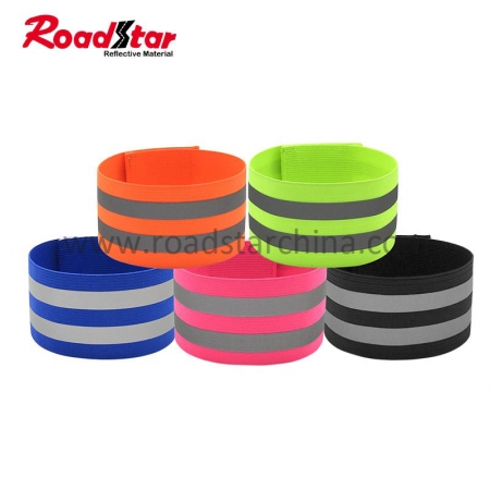 Wholesale high visibility Elastic Reflective Arm Bands for Wrist Arm Ankle Leg wrist 