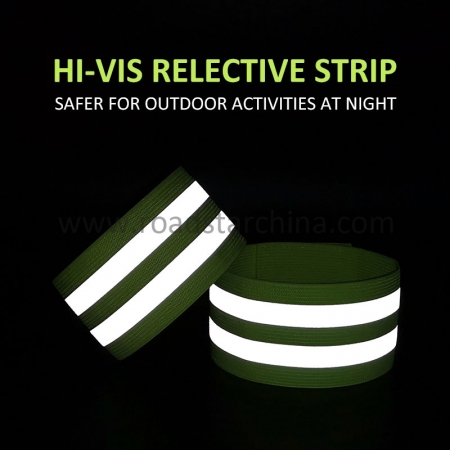 Wholesale high visibility Elastic Reflective Arm Bands for Wrist Arm Ankle Leg wrist 