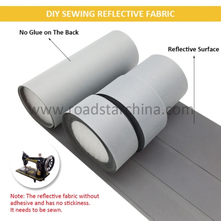 RS-922 DIY Sew on waterproof Retro polyester reflective tape fabric for clothing 