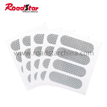 4 retro waterproof reflective bike stickers for motorbike Helmet,Bicycle 