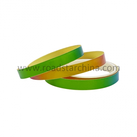 1Cmx8M  Custom Safety Adhesive Vinyl Bike Reflektor Reflective Rainbow Sticker For Wheel 