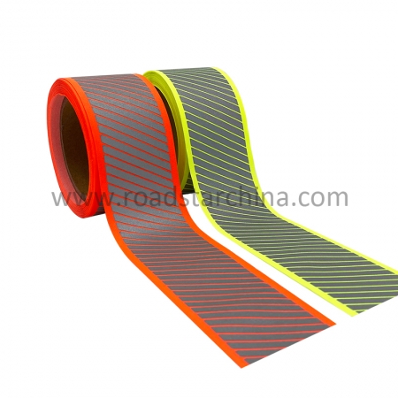 6 cm Silver Reflective Oxford Bicolor Ribbon Segmented Reflective Tape Trim Reflective Webbing For Uniform 
