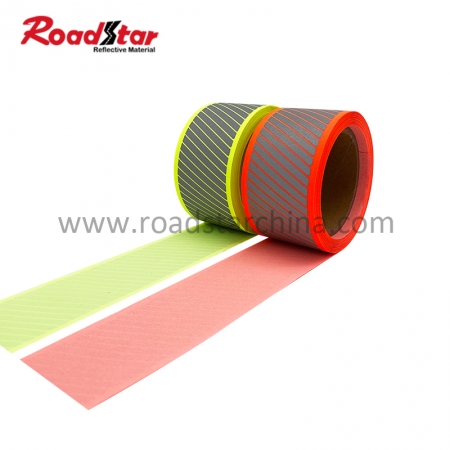 6 cm Silver Reflective Oxford Bicolor Ribbon Segmented Reflective Tape Trim Reflective Webbing For Uniform 