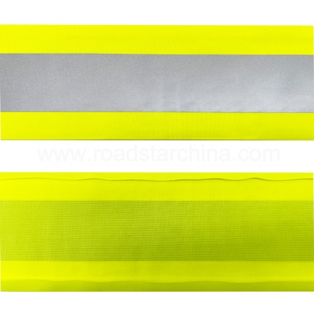 10 cm Black Folded High Intensity Reflective Tape Tricot Fabric Reflective Nylon Ribbon Woven Webbing For Garment 